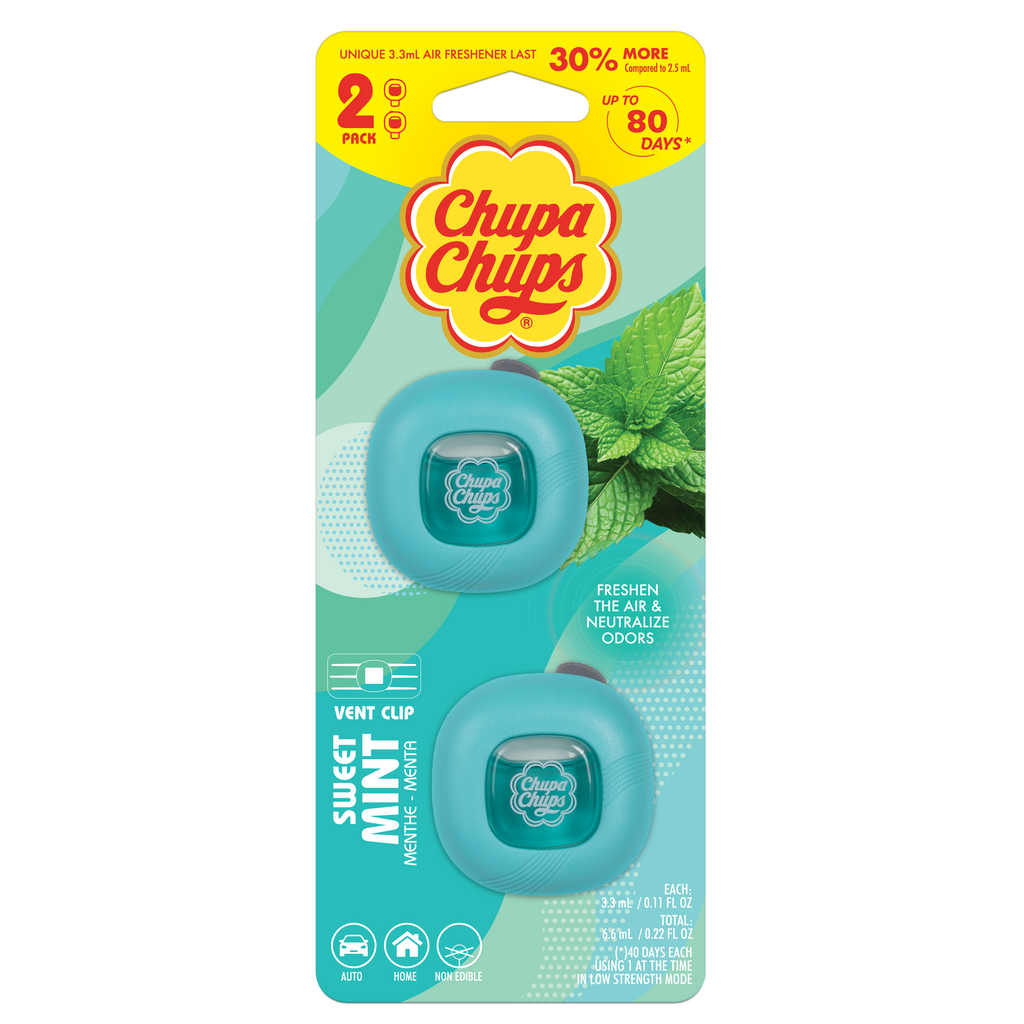 Chupa Chups Car Air Freshener Pack of 2 Mint