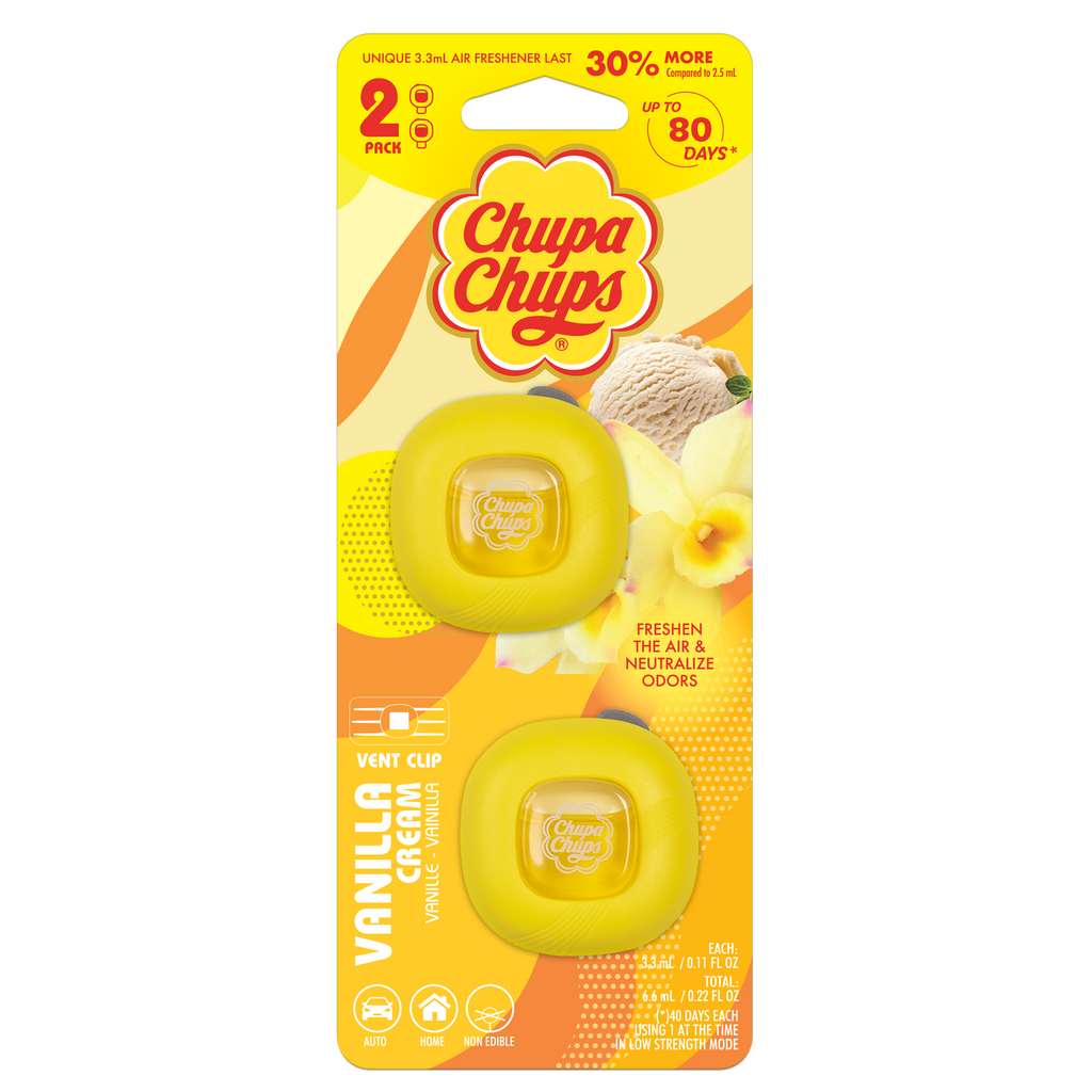 Chupa Chups Car Air Freshener Pack of 2 Vanilla