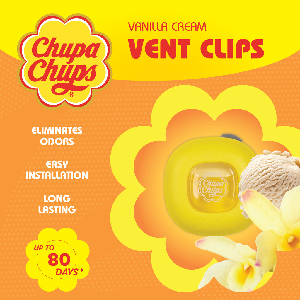 Chupa Chups Car Air Freshener Pack of 2 Vanilla