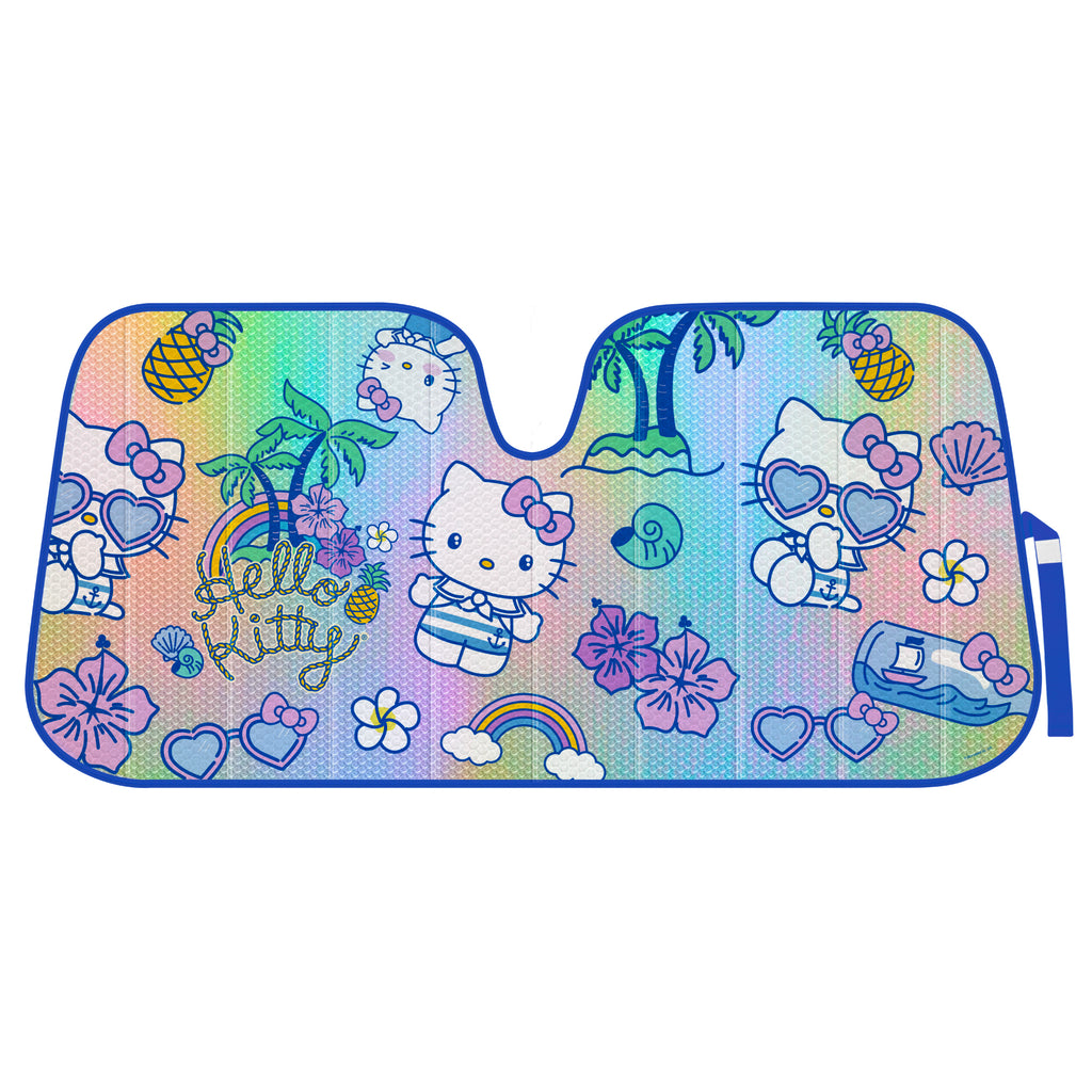 Official Sanrio Hello Kitty Summer Sailing Front Windshield Sunshade (58" x 28")