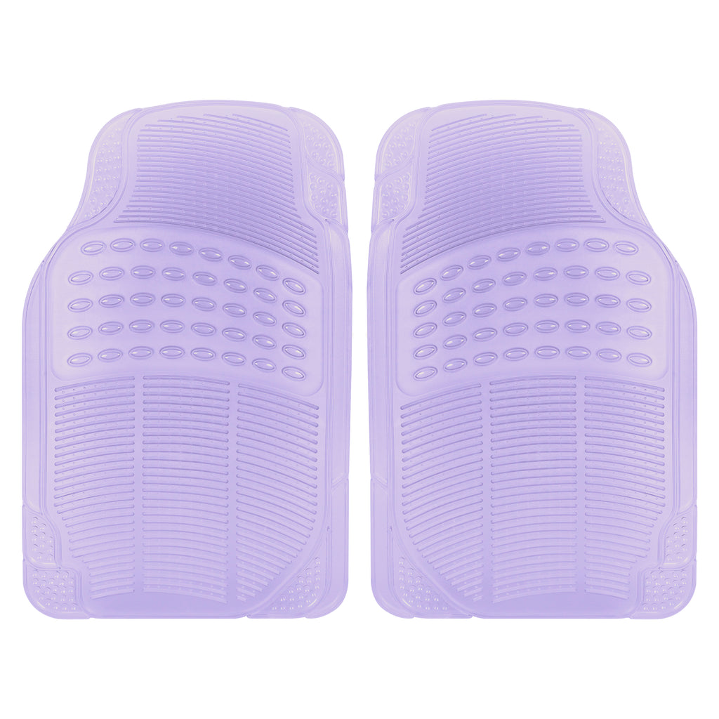 2-Piece Translucent Front Floor Mats - Purple - Purple