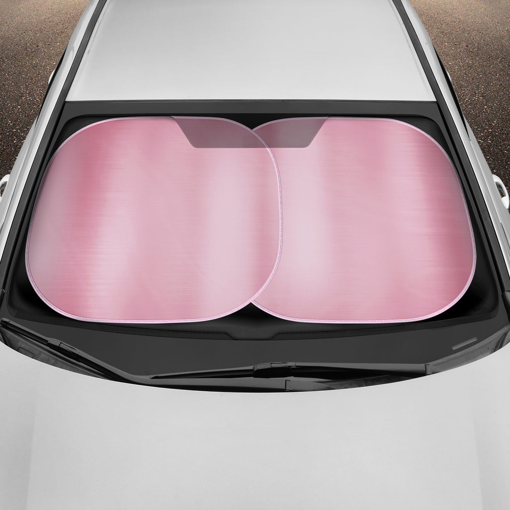 2-Piece Metallic Cling-On Window Sun Shade - Pink