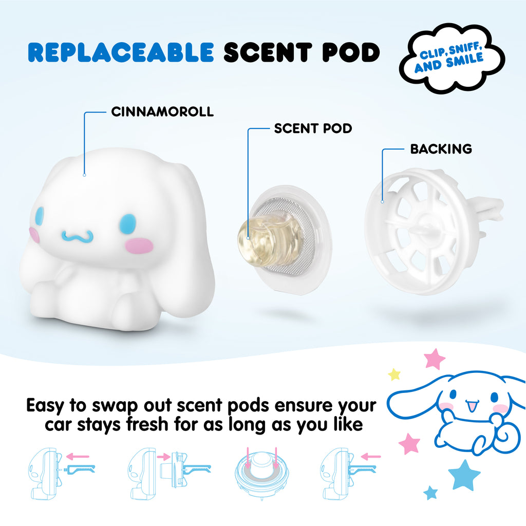 Official Sanrio Cinnamoroll Air Freshener & Deodorizer - Fresh Cotton