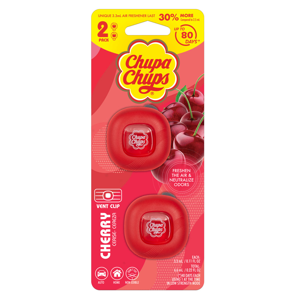 Chupa Chups 2-Pack Air Freshener & Deodorizer - Cherry - 2-Pack