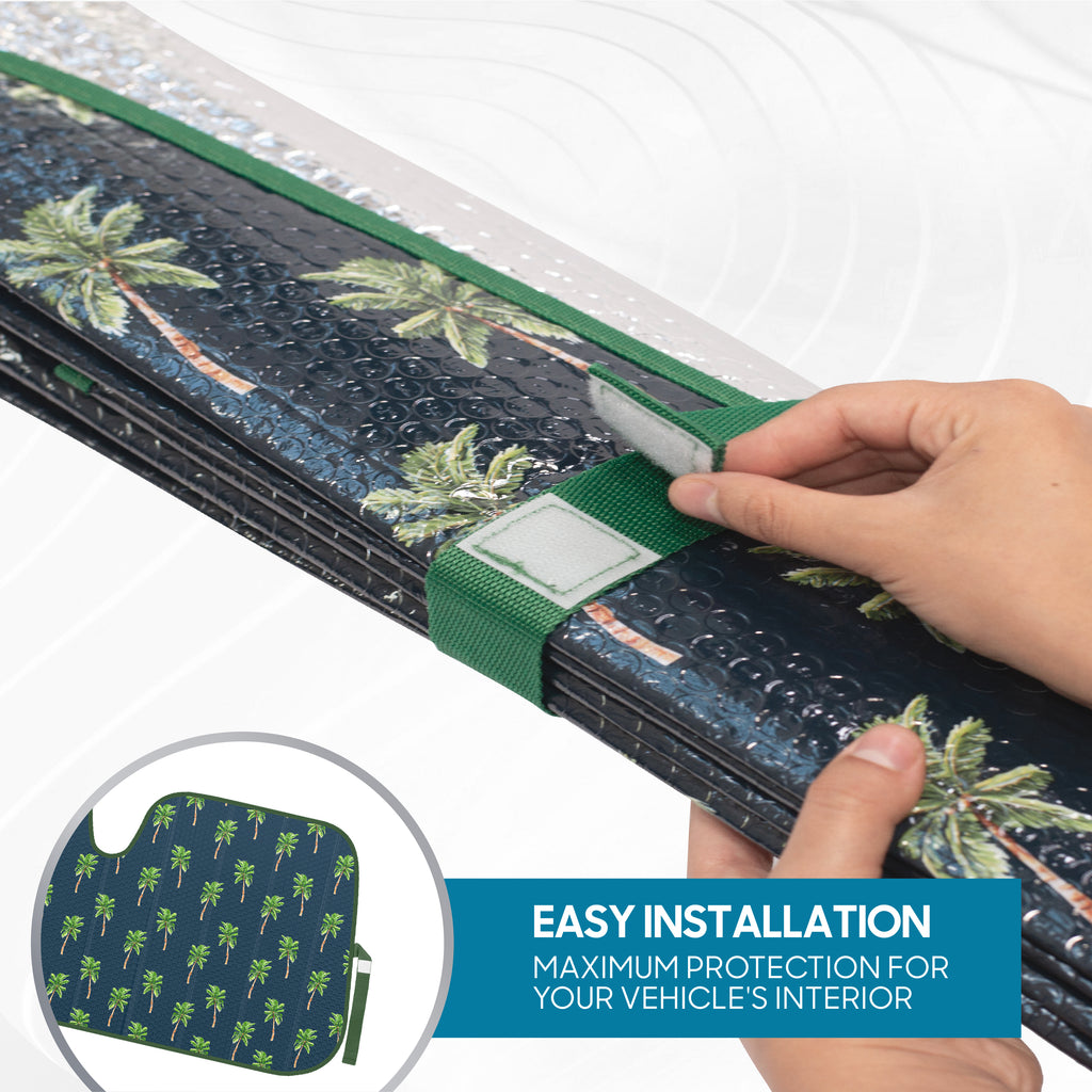 Cali Palm Front Windshield Sunshade (57" x 27")