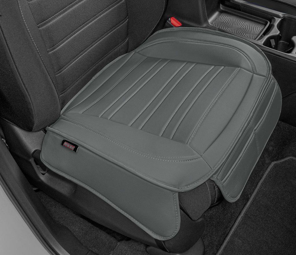 Leatherette Padded Front Seat Covers - Gray - Gray,Front (Single)