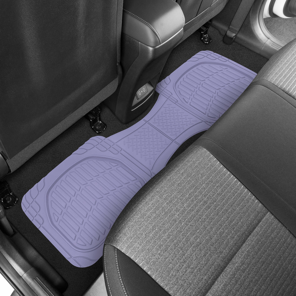 3-Piece Front Floor Mats and Rear Floor Mats - Heavy Duty Deep Dish - Lavender - Lavender