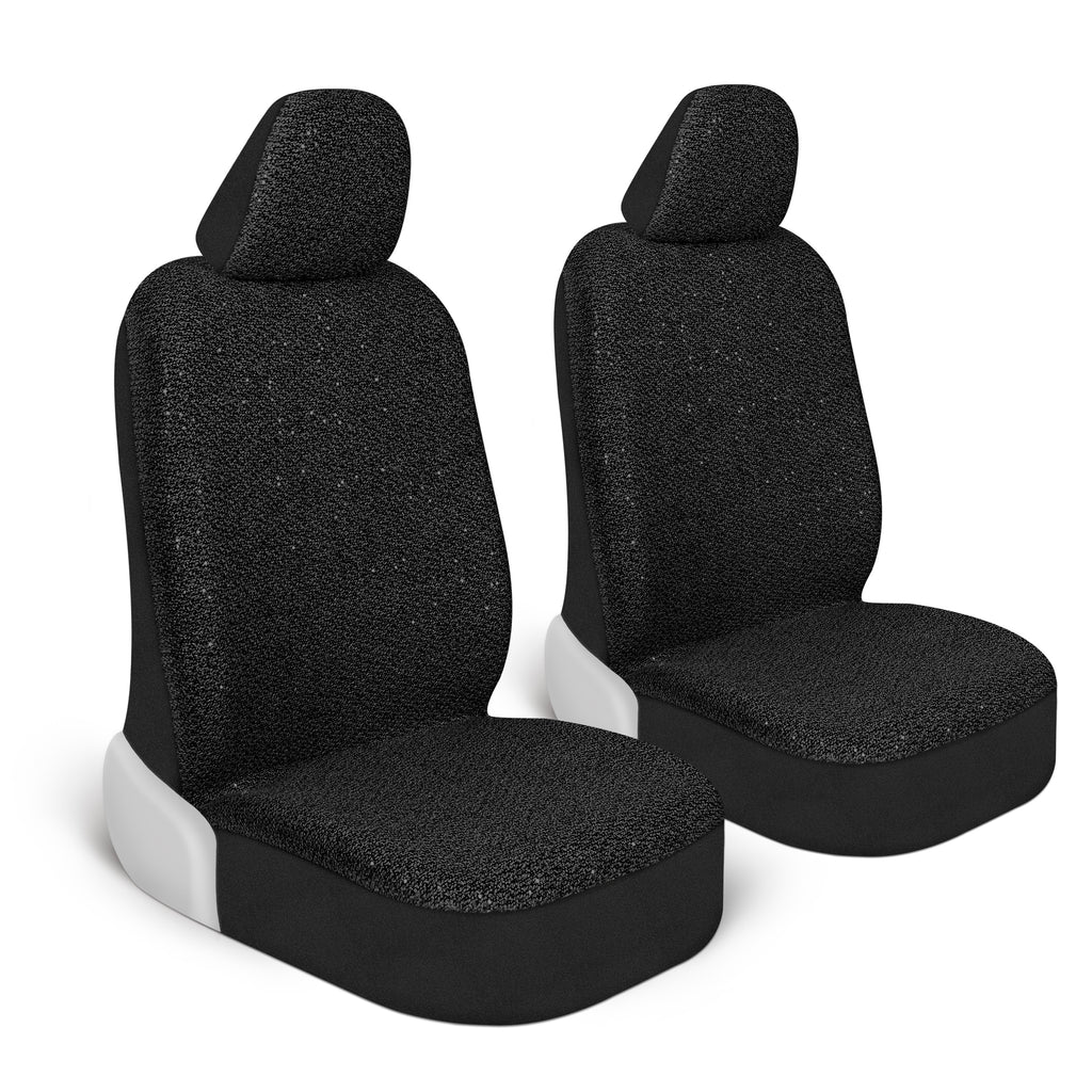 Sequin Tweed Black Bling Car Seat Covers